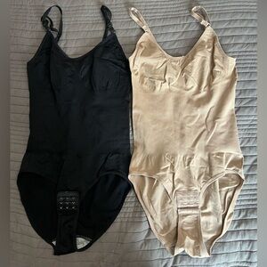 Black and Tan Shapewear Bodysuits
